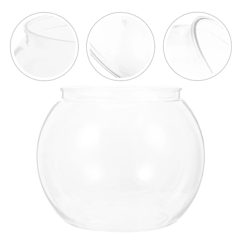 

Plastic Fish Bowl Small Goldfish Bowl Round Fish Bowl Anti-falling Fish Bowl for Home Decoration