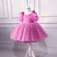 girls mesh princess dress bow sling dress chd20834