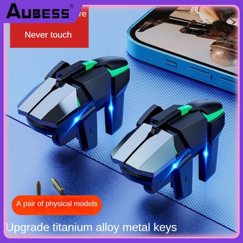 

Zinc Alloy Mobile Gaming Trigger Six Fingers Stable Shooter Joystick Non-slip Universal Game Pad Accessories 4.5-7.1 Inch