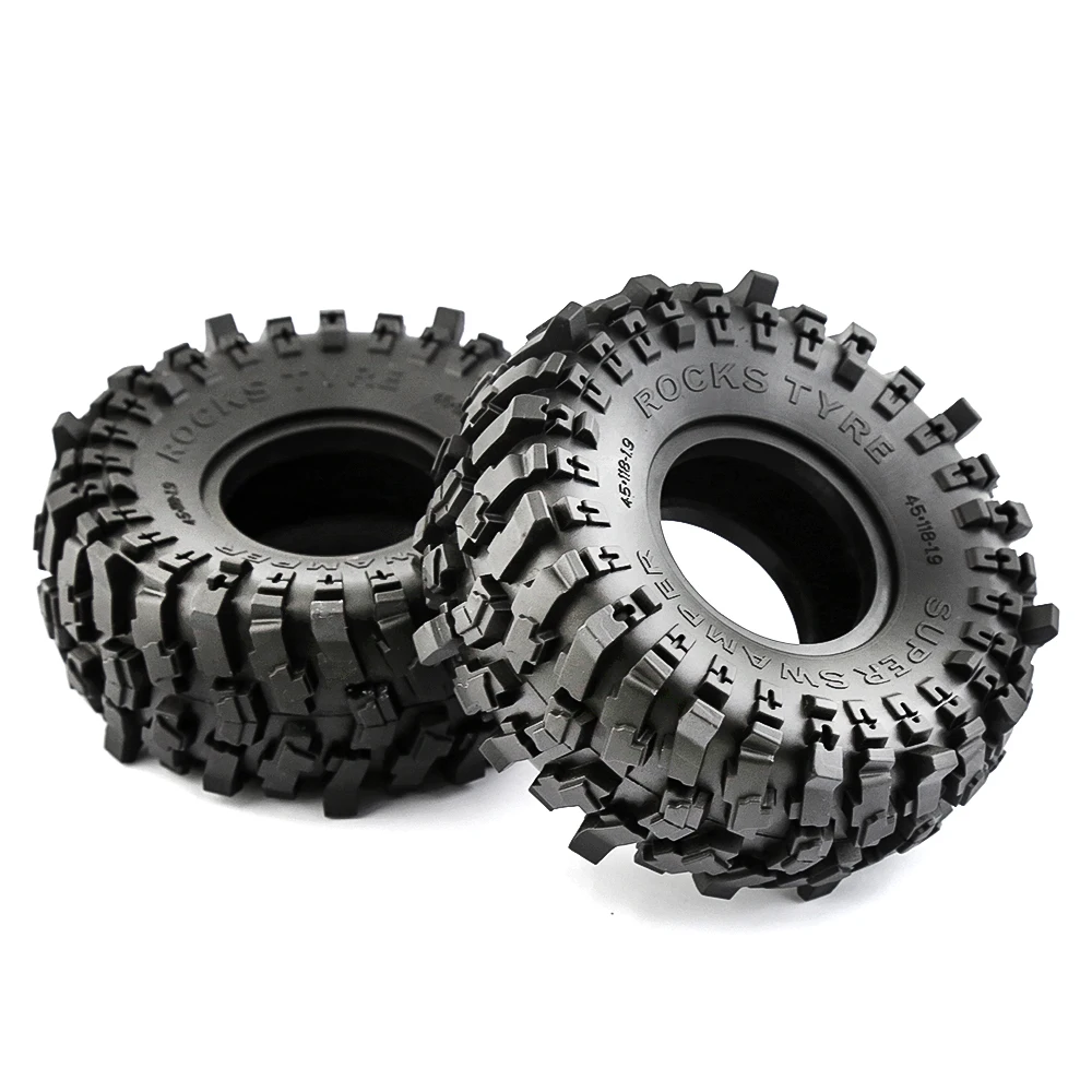 

4pcs 1.9 Inch Rubber Tyre 118*45mm For 1/10 Rc Crawler Car Trax Trx4 Axial Scx10 Wraith Scx10 Yikong Rgt Wrangler 1.9 Wheel