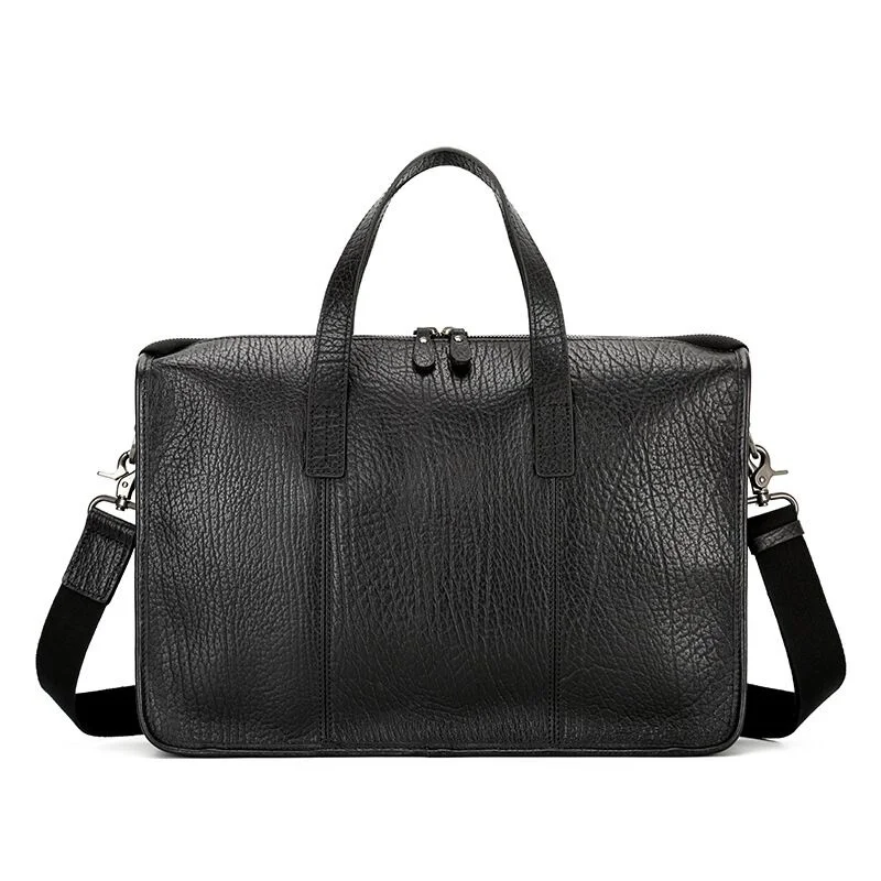 

Fashion Men Real Leather Handbag Male Business Office Shoulder Bag for 14" Laptop Men's Genuine Leather Messenger Bag Briefcase