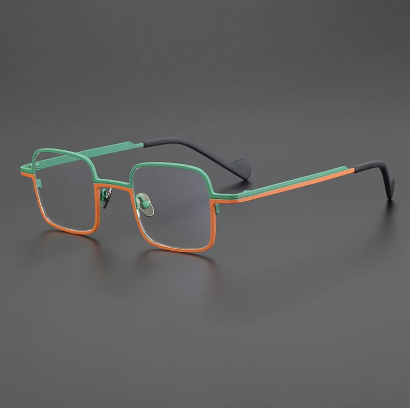 

Квадратная оправа, матовые очки из чистого титана, винтажные мужские Оптические очки, очки по рецепту в стиле ретро, женские очки