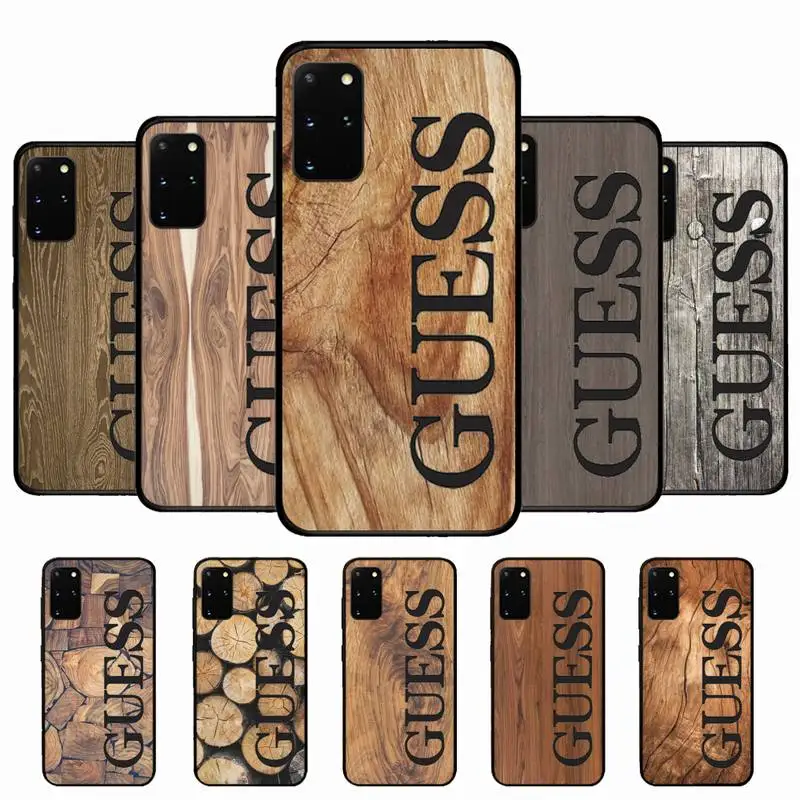 

Luxury brand Guess Wood Grain Phone Case For Samsung Galaxy S20lite S21 S21ULTRA s20 s20plus S21plus 20UlTRA