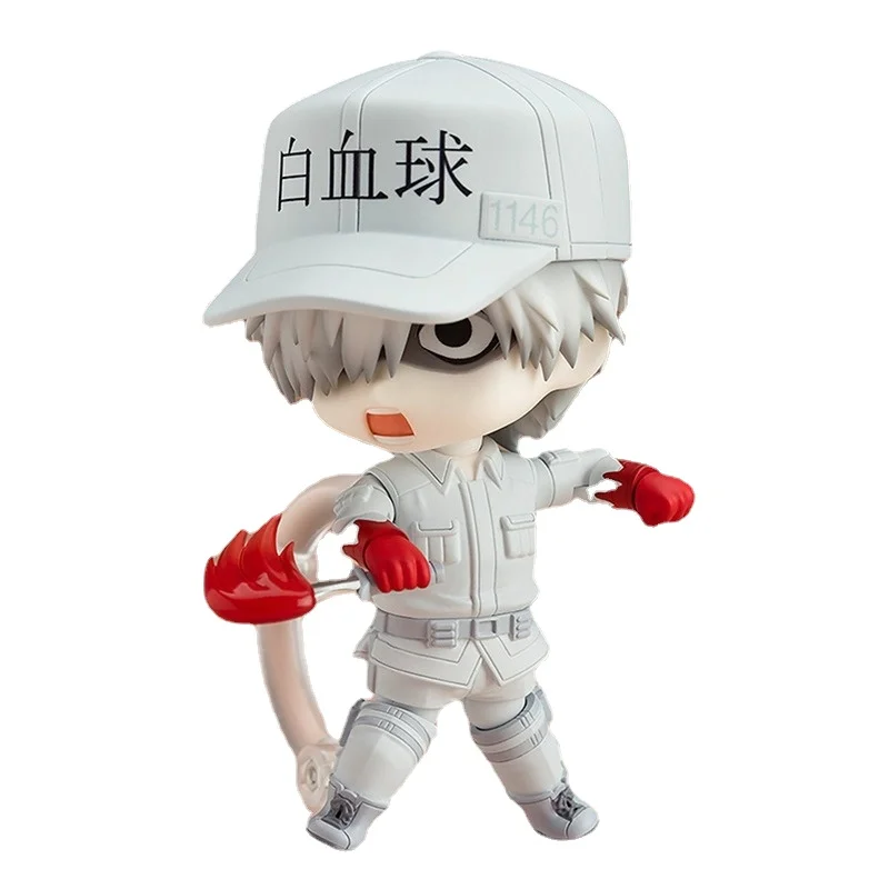 

Anime nendoroid Cells At Work White Blood Cell Leukocyte Neutrophil Hakkekkyuu 979 pvc action figure collection model toy Gift