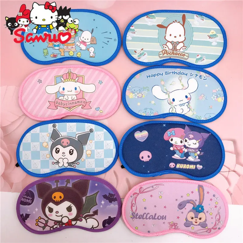 

Sanrio Melody Kuromi Hello Kitty Cinnamoroll Pochacco Eye Masks for Adults Children Students Lunch Sleep Blackout Eye Mask