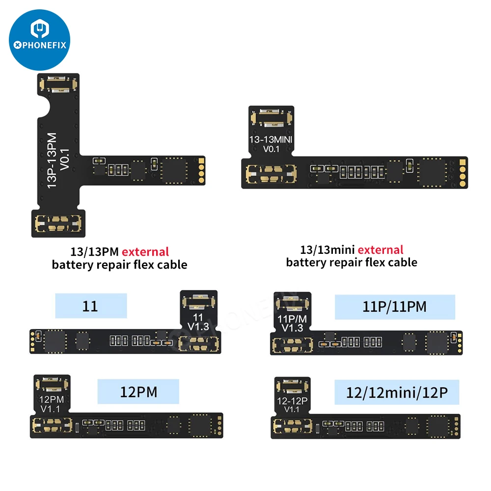 Плата JC V1S для ремонта аккумулятора гибкий кабель iPhone 11 13 Pro Max чтение и запись