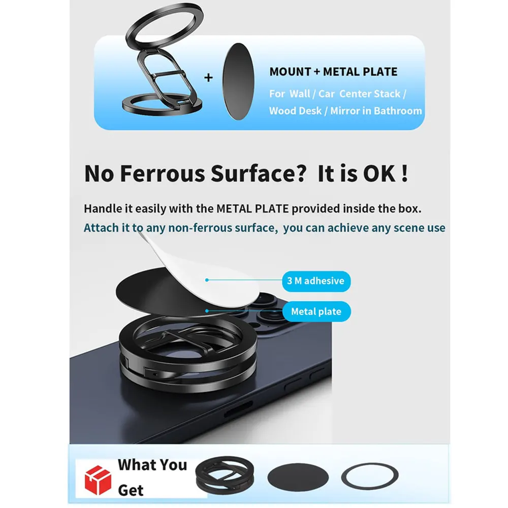 Двусторонняя Магнитная Подставка Для Телефона 2024 Универсальный Автомобильный