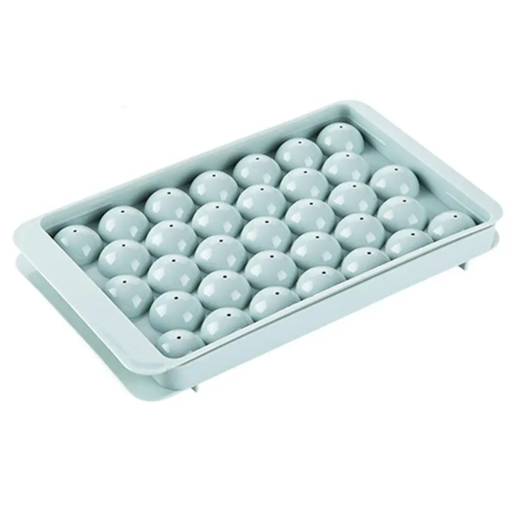 

Ice Ball Tray Grids DIY Ice Cube Mold Plastic Pudding Jelly Maker Mould with Lid, Blue, Cone