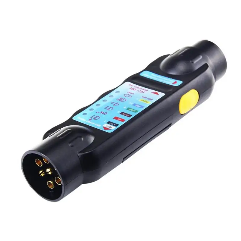 

7 Pin Trailer Socket Tester Durable Wiring Tester Plug Connector Easy To Use Trailer Tester Socket Connection Diagnostic Tool
