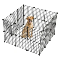 32pcs 2 layer pet fence dog crate playpen portable indoor metal wire easy to assemble fence pet supplies accessories items