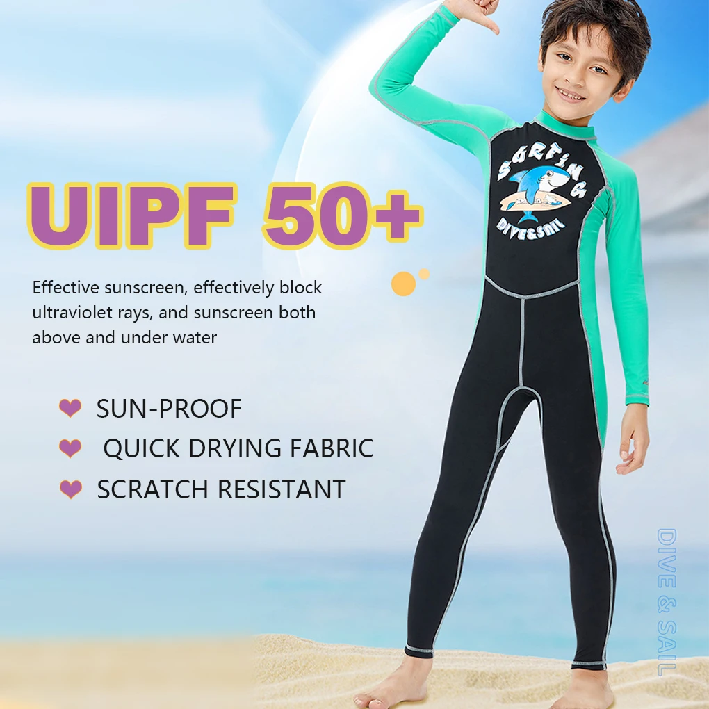 

2023 New Wetsuits Diving Suit Quick Drying Kids Wetsuit Long Sleeves and Pants Anti-Sunburn for Snorkeling Surfing Swimming