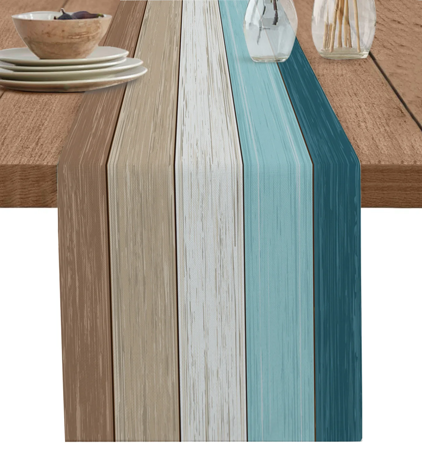 

Скатерть из хлопка и льна, винтажная декоративная настольная дорожка с зернистой структурой фермы, для свадьбы, праздничное покрытие для обеденного стола