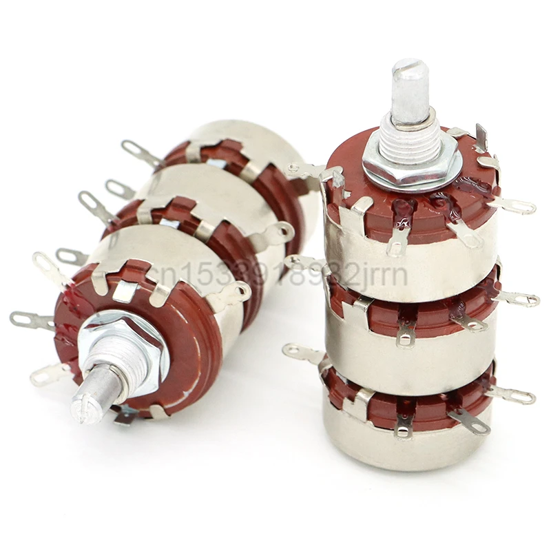 Тройной потенциометр WTH118-3 Rheostat 4K7 10K 100K 220K 470K 680K 1M, 1 шт.