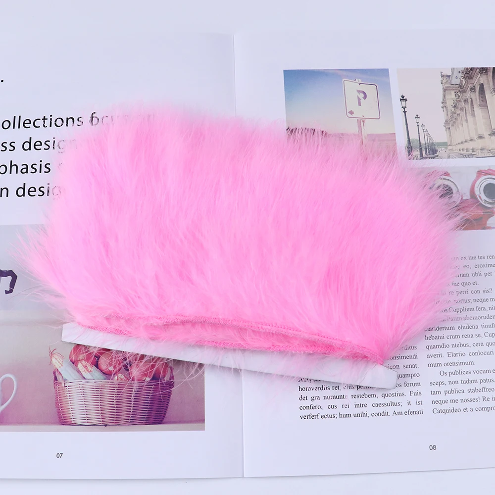 

1Meter Natural Turkey Feathers Trims Ribbon 5-7cm for Crafts Accessories Wedding Party Skirt Clothing Sewing Decoration