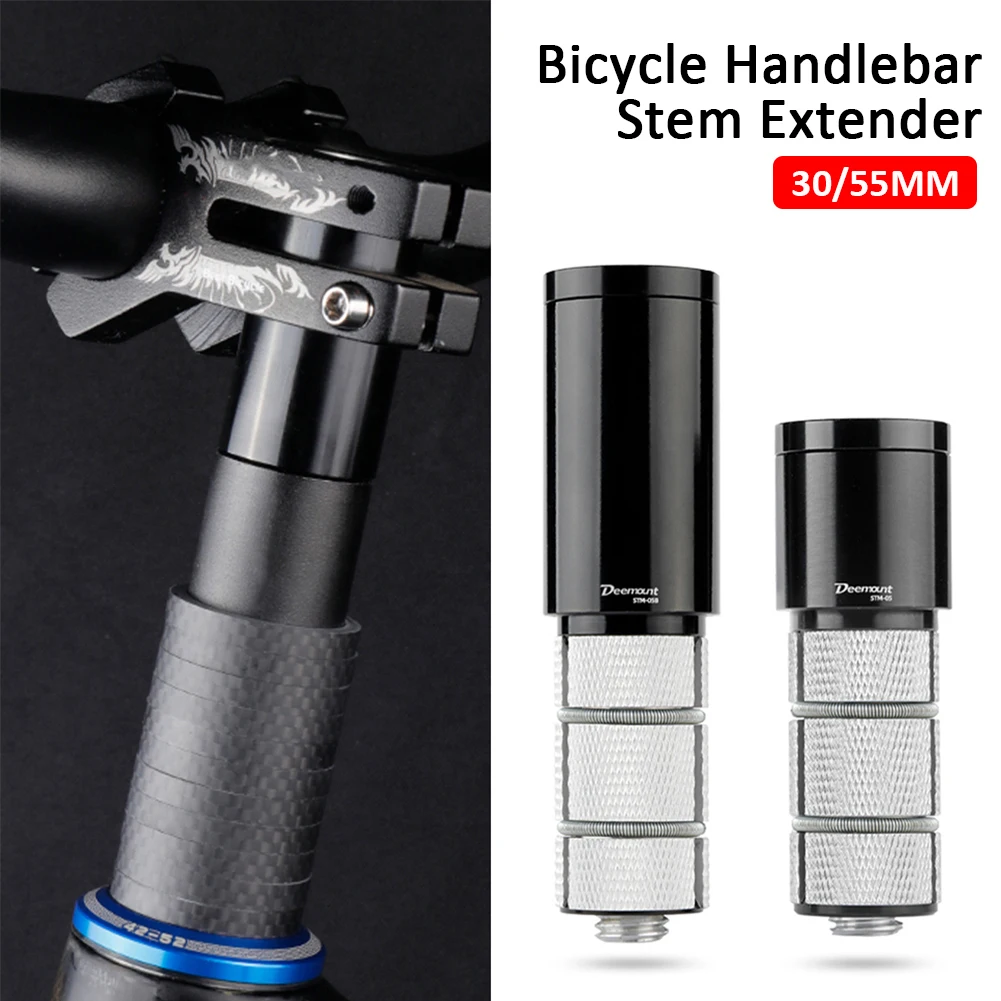 

30/55MM Bicycle Handlebar Stem Height Extender CNC-machined Anodized Alloy Adapter Metal Fork Hidden Riser MTB Road BMX Parts