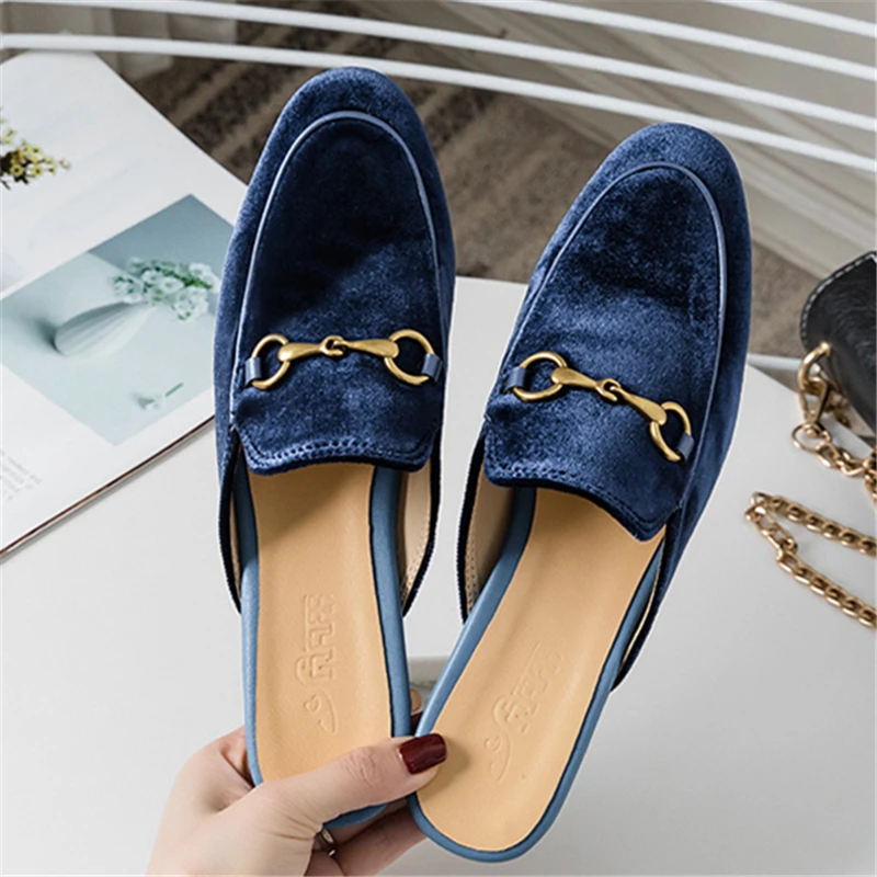 

2022 Europe and the United States new spring and summer women's Muller shoes wear flat slippers