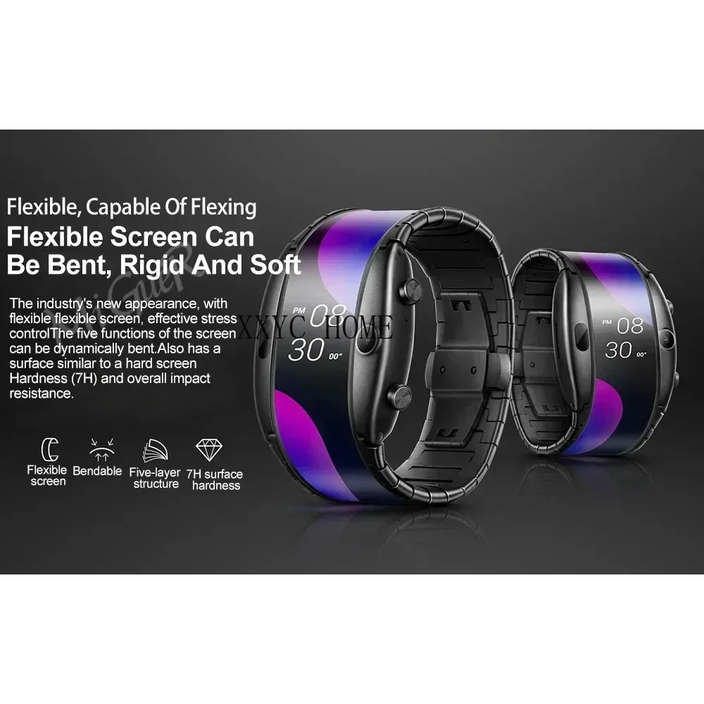 GPS-позиционирование Bluetooth-часы для мужчин и женщин Часы Nubia Alpha SmartWatch Гибкий