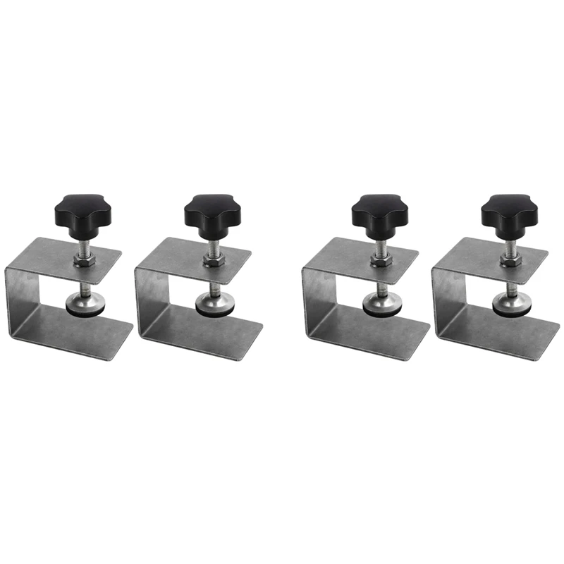

4Pcs Home Improvement Smooth Woodworking Drawer Front Installation Clamp Hardware Jig Accessories Stainless Steel S