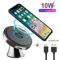 10w wireless car charger holder for iphone 12pro max airpods 2 samsung no magnetic in car phone navigation stand mount charging