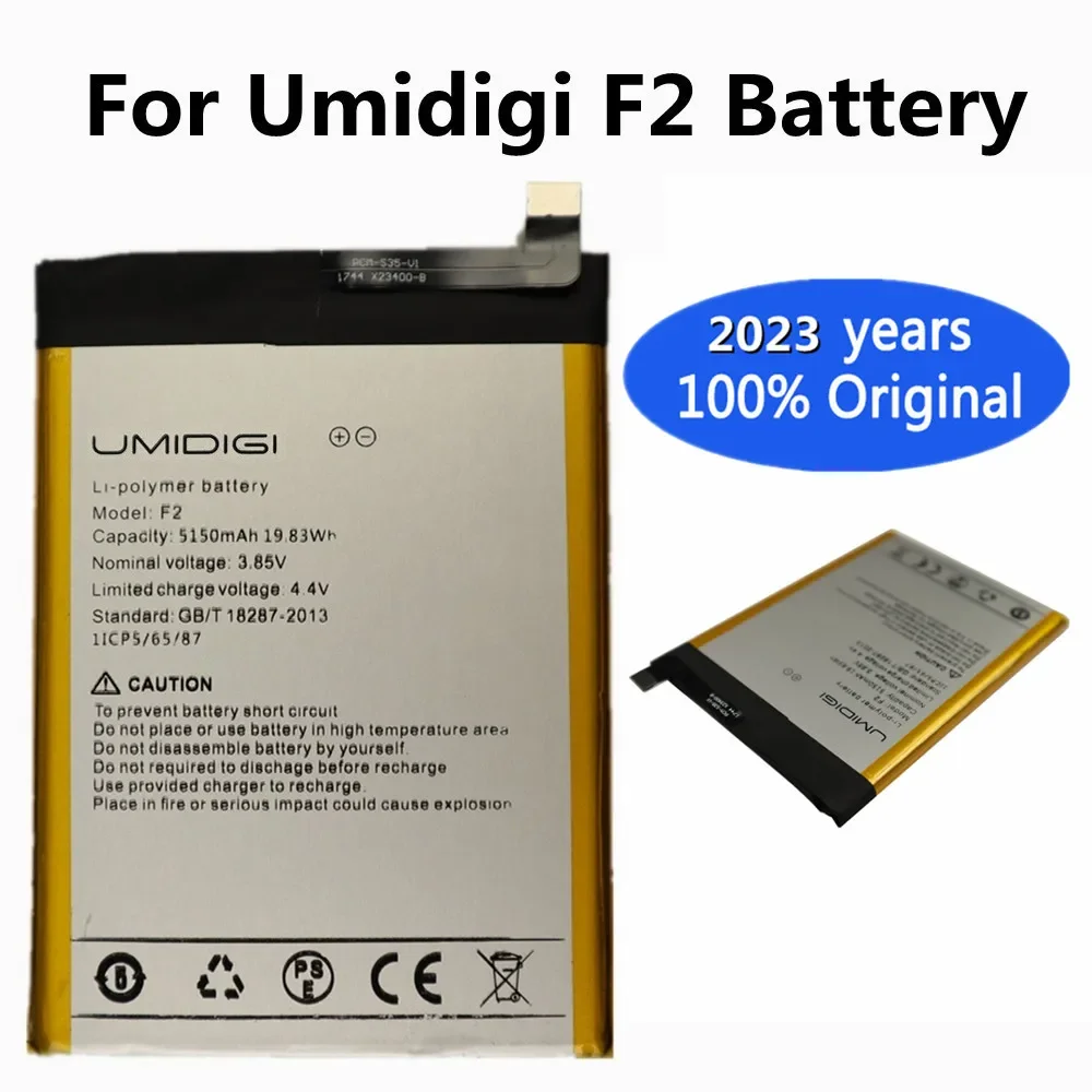 

2023 Years New 100% Original UMI Battery For Umidigi F2 F 2 Phone Bateria High Quality 5800mAh Replacement Batteries In Stock