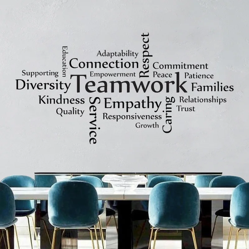 

Teamwork Motivational Inspirational Office Vinyl Wall Decals Workplace Word Business Warehouse Company Decor Sticker Mural 3N11