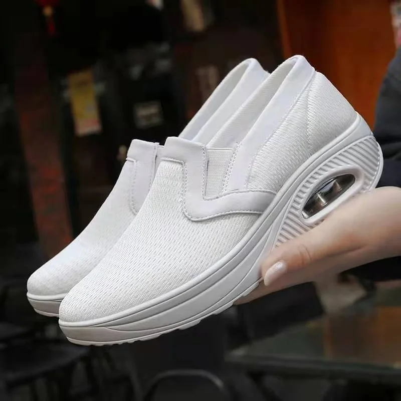 

Summer Women's Casual Shoes 2022 New Mesh Sneakers Thick-soled Rocking Shoes Breathable Versatile Comfortable Sneakers Women