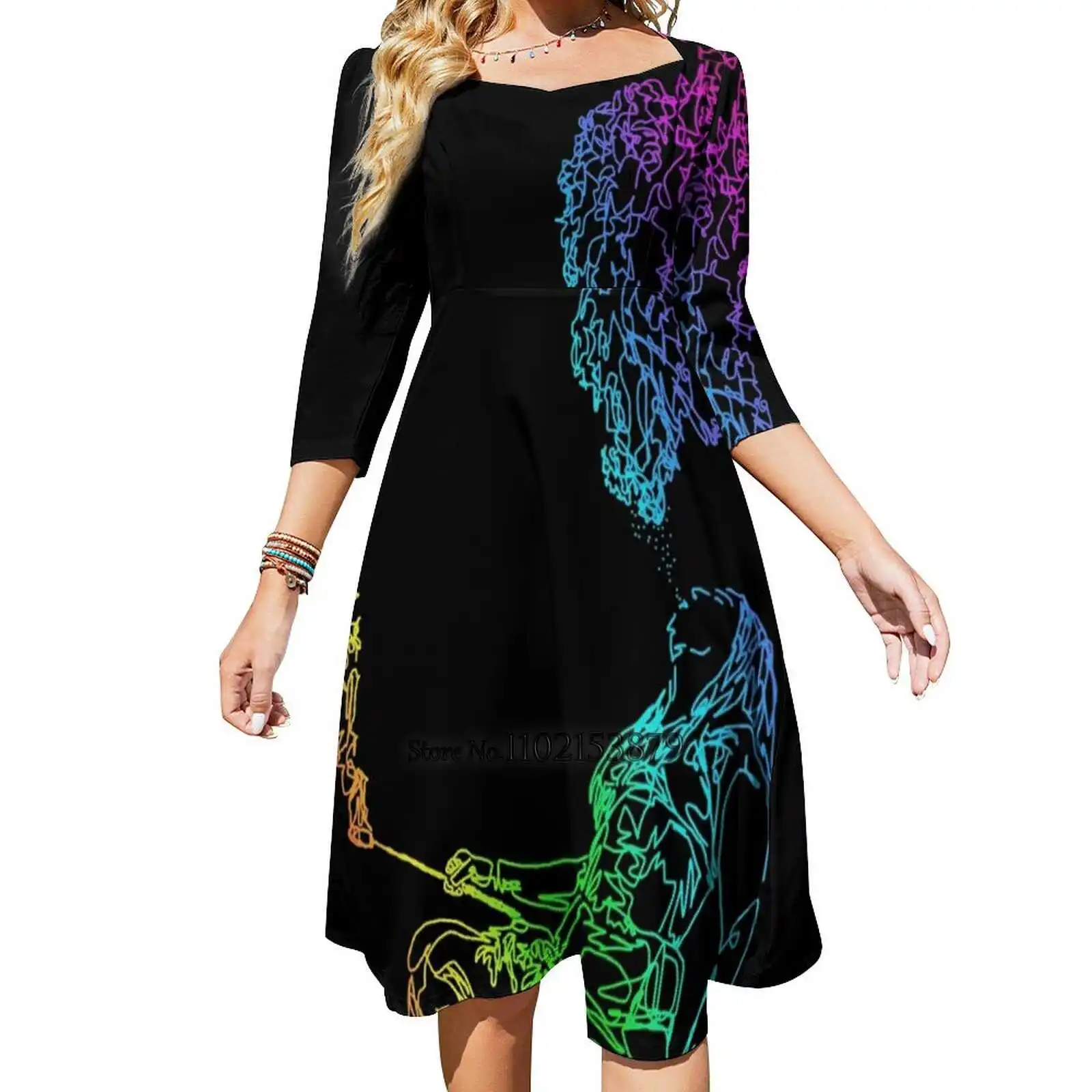 

Детское платье с открытой спиной, модное свободное платье большого размера с квадратным вырезом