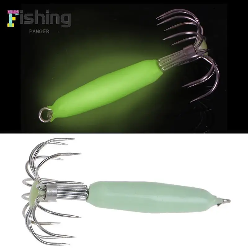

1Pc Fish Hook Luminous Squid Hook Fishing Tackle Lure Squid Jig Lure with Hook