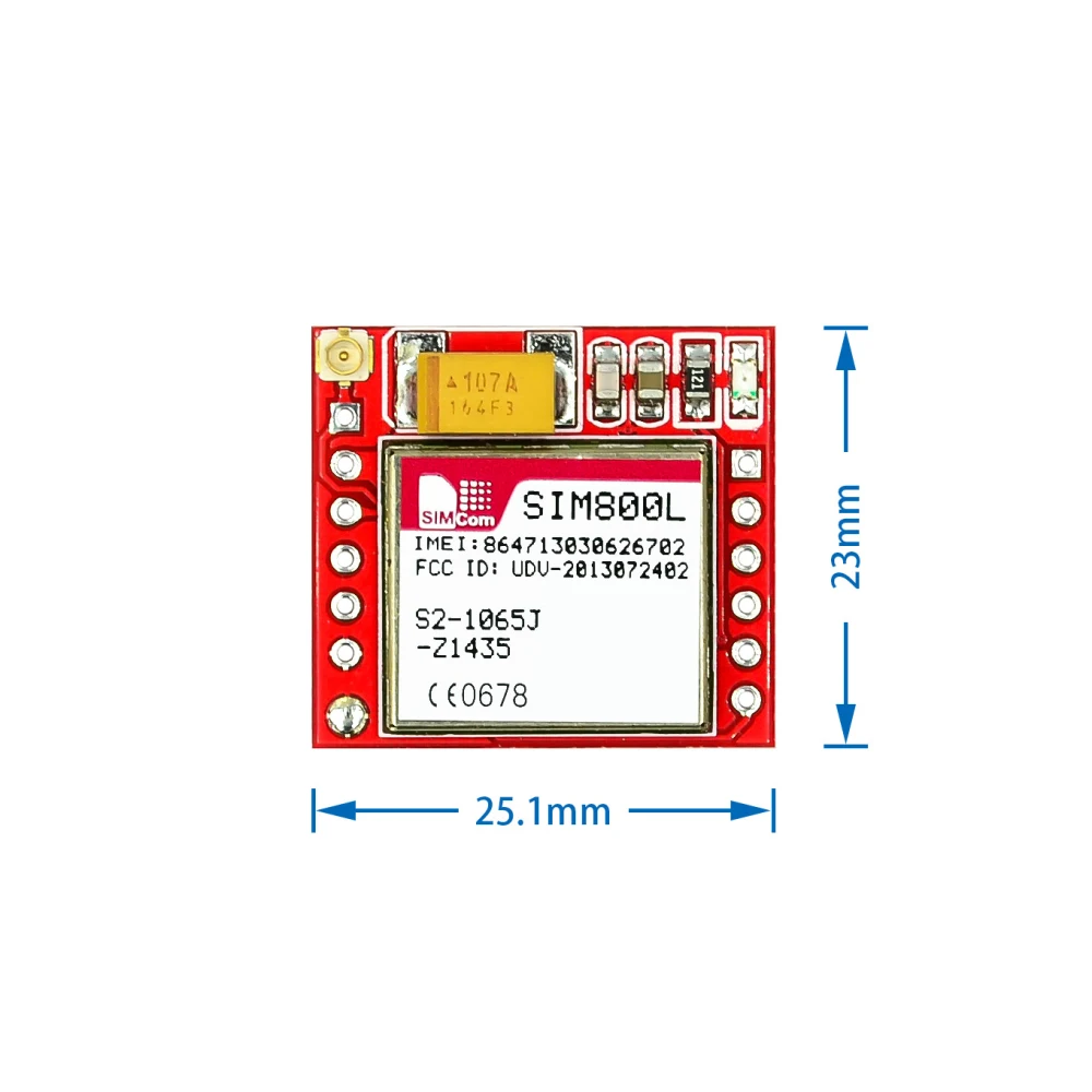 

SIM800L GPRS GSM Module Micro SIM Card Core Wireless WIFI Board Quad-band TTL Serial Port Antenna PCB Module GPRS Adapter Board