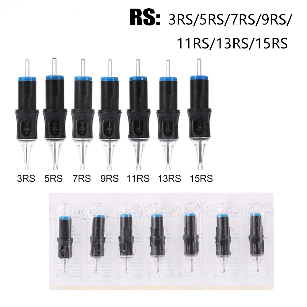

10 шт., картридж для тату-машинки Charmant RL/RM/M1/RS, татуаж для бровей, губ макияж, ручка, одноразовый стерилизованный инструмент