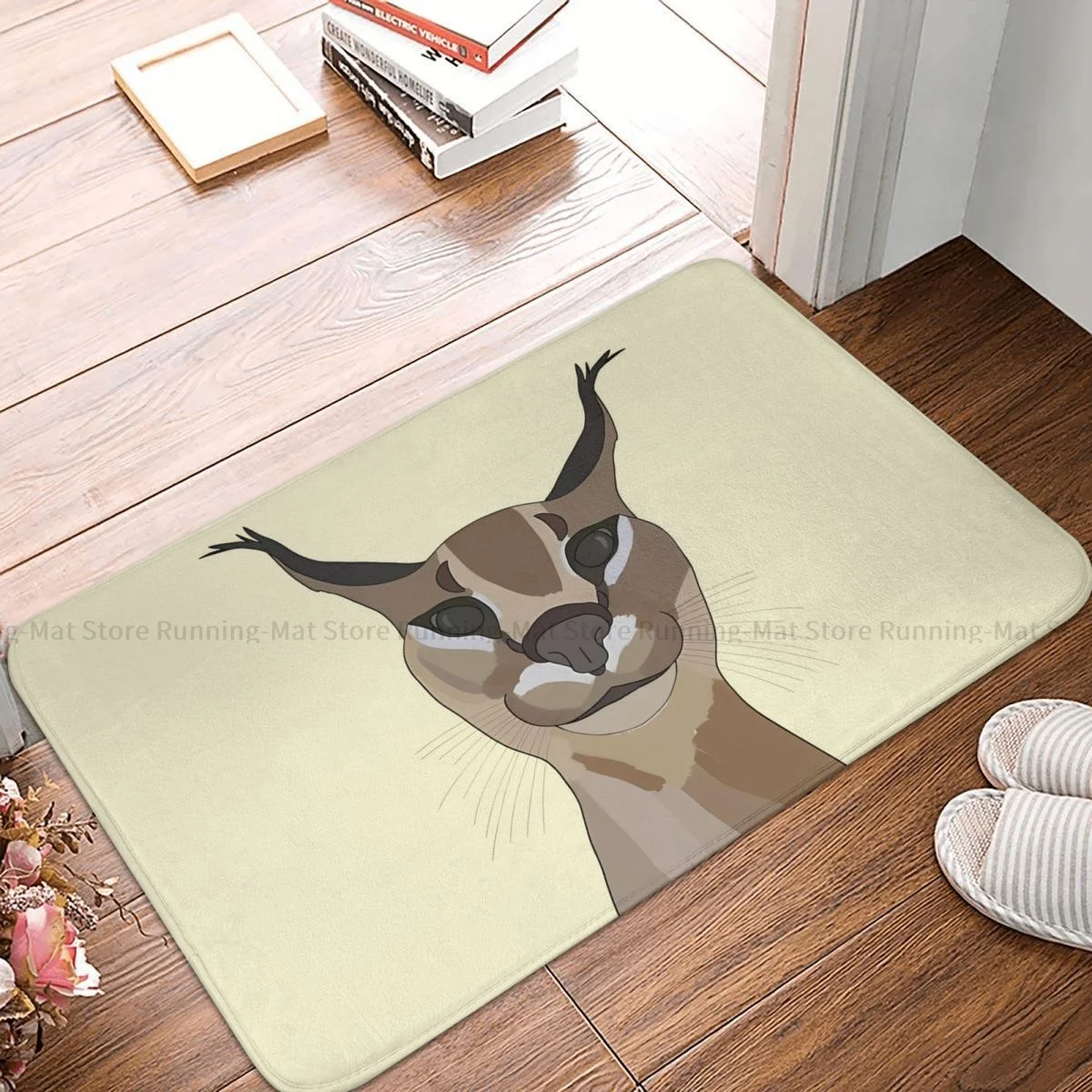 

Big Floppa Anime Non-slip Doormat Zabloing Cat Meme Living Room Kitchen Mat Welcome Carpet Home Modern Decor