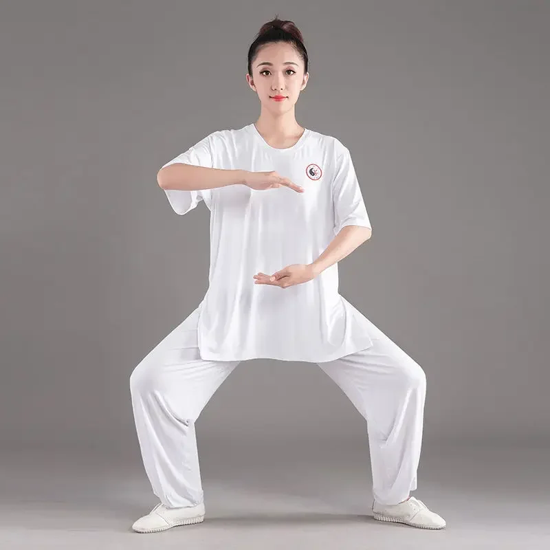 

Tai Chi Uniform High Quality Cotton Short Sleeve New Chinese Style Show Kung Fu Clothing Suit For Aldult Men Women Martial Arts