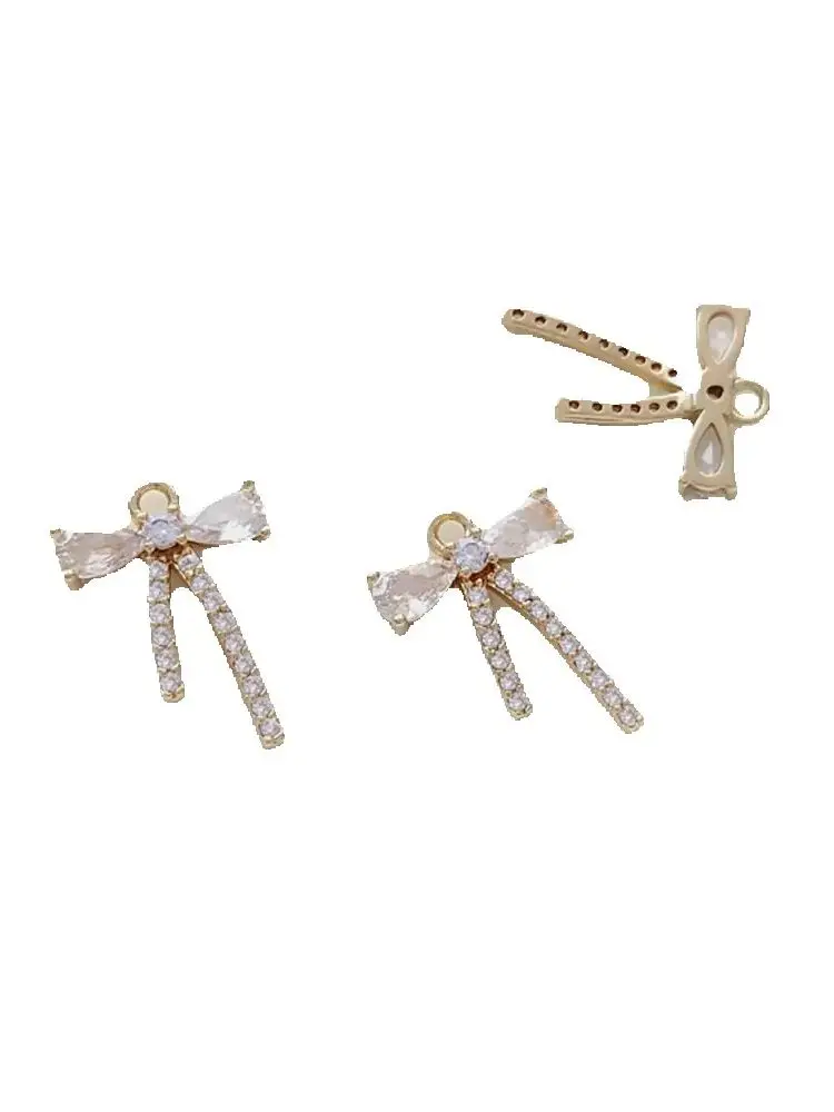 14 К посылка золотой микронабор циркон галстук-бабочка кулон браслет сделай сам