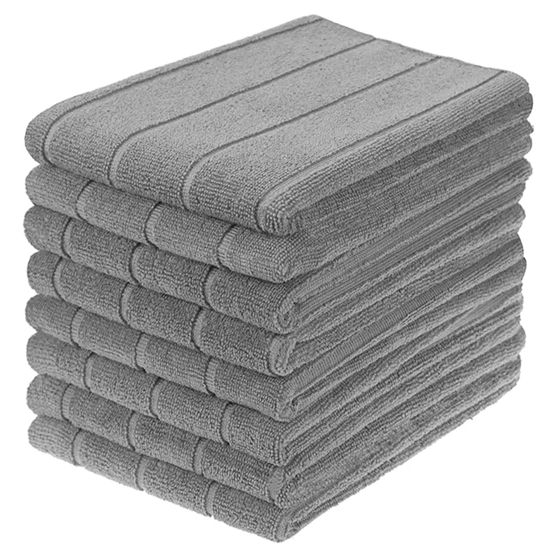 

Microfiber Dish Towels - Soft, Super Absorbent And Lint Free Kitchen Towels - 8 Pack Durable Easy To Use Washable