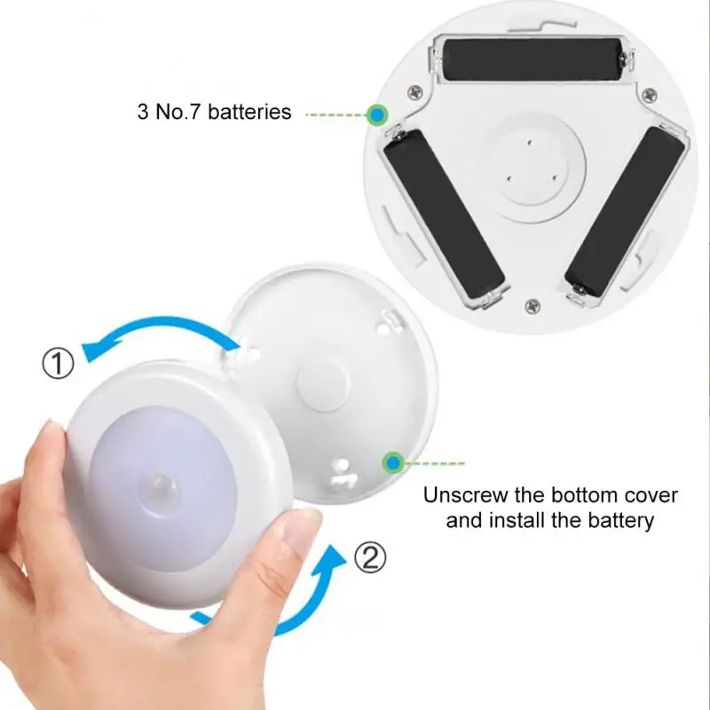 

6led Induction Lamp Light On / Off Human Body Induction Closet Light Induction Wireless Cabinet Night Lamp Wholesale Light