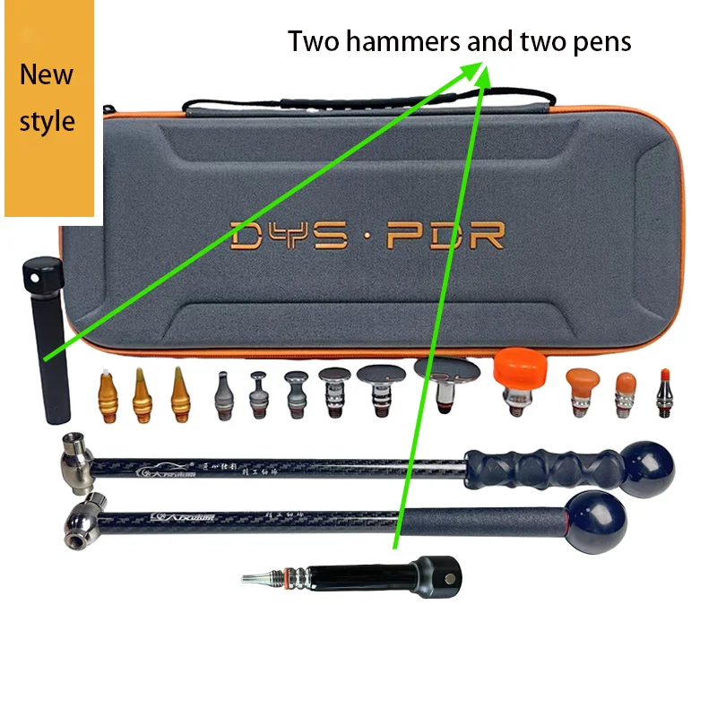 

Высококачественная конфигурация Deluxe PDR, ремонт вмятин, набор ударных молотков для ремонта града