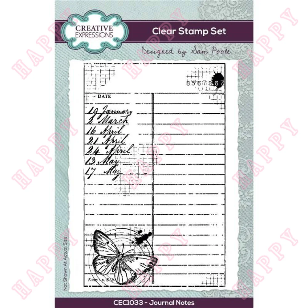 

New Clear Stamps Journal Notes For DIY Scrapbooking Envelope Diary Photo Album Paper Cards Decorative Craft Embossing Template