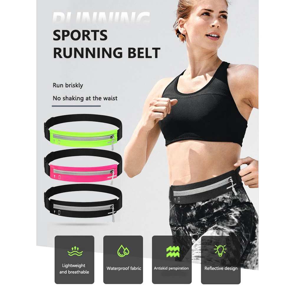 

Outdoor Running Waist Bag Waterproof Mobile Phone Holder Jogging Belt Belly Bag Women Men Gym Fitness Bag Lady Sport Accessories