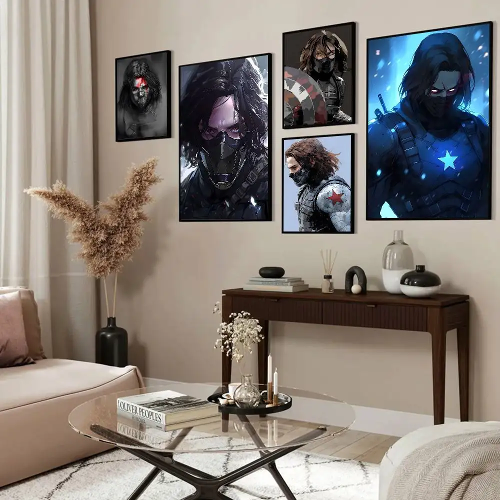 Фото B-Buckys Barnes Winter S-Soldiers без рамки, постер из белой бумаги, винтажный декор для комнаты, бара, кафе, винтажная декоративная живопись №3