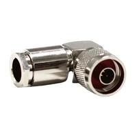 1pc n type male plug right angle rf coaxial connector clamp for rg8 rg213 lmr400 cable straight nickel new wholesale
