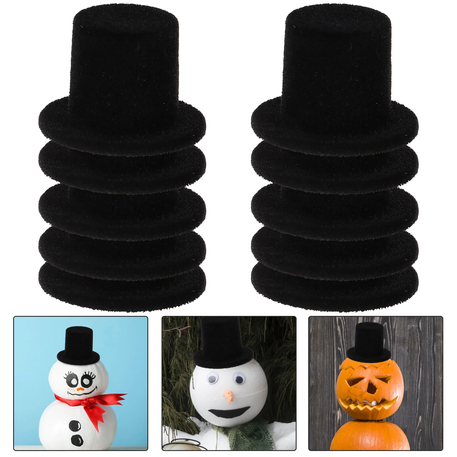 

20pcs Mini Hats Decorative Snowman Hats Miniature Hats Miniature Hats