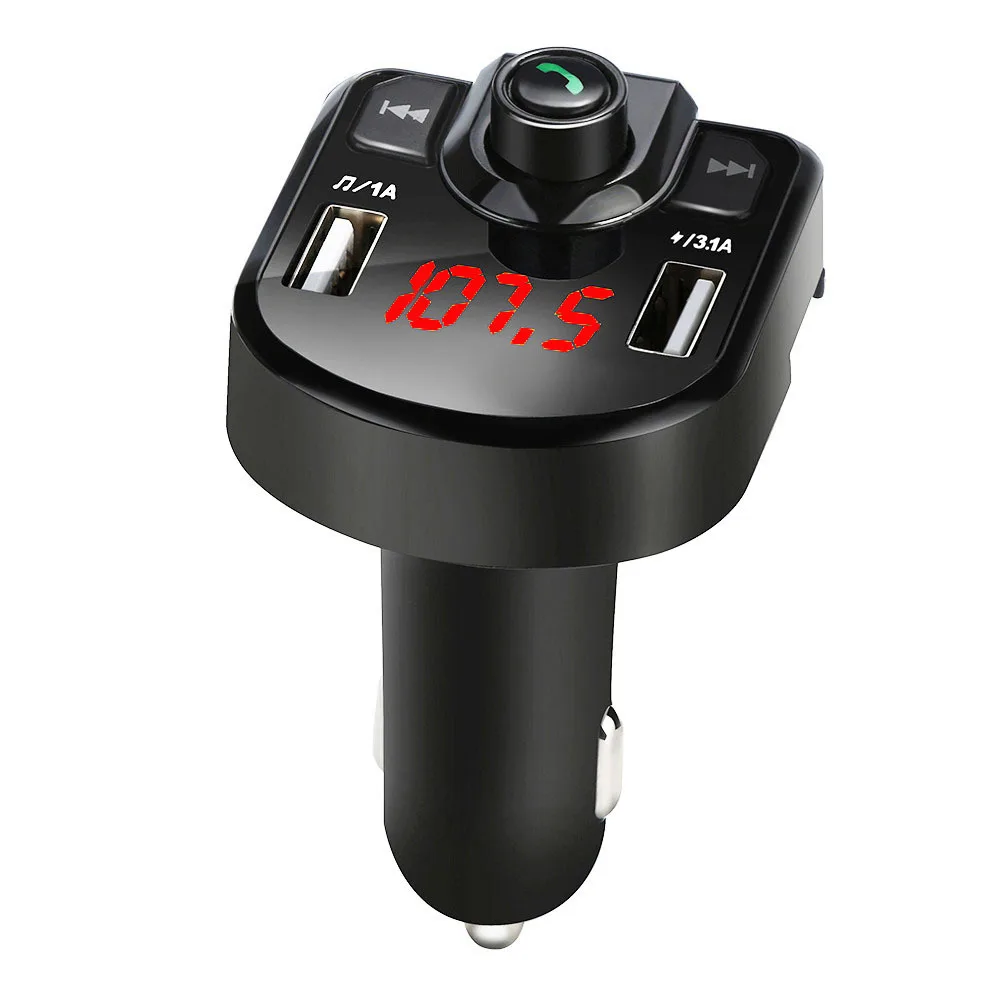 

FM-трансмиттер автомобильный с поддержкой Bluetooth 5,0 и 2-мя USB-портами