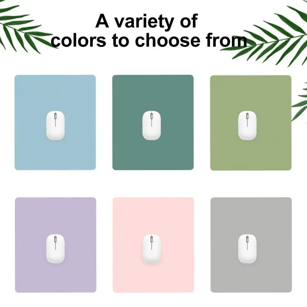 

Simple Solid Color PU Leather Mouse Mat Anti-slip Waterproof Mouse Pad School Supplies Office Accessories Desk Set