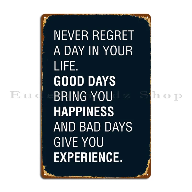 

Хороший день и счастье, металлический знак, украшение для гаража, настенный налет, печать, дизайн, оловянный знак, плакат