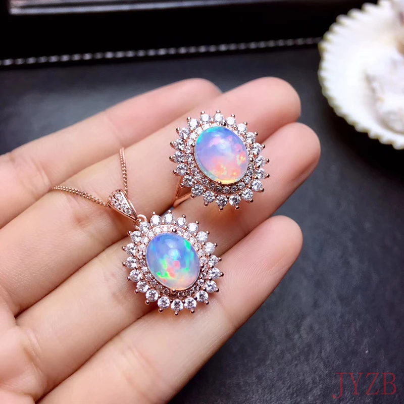 

Luxury Silver Shining Ring Colorful Oval Opal Ring Fashion Jewelry Inlay Rhinestone Engagement Wedding Rings For Women