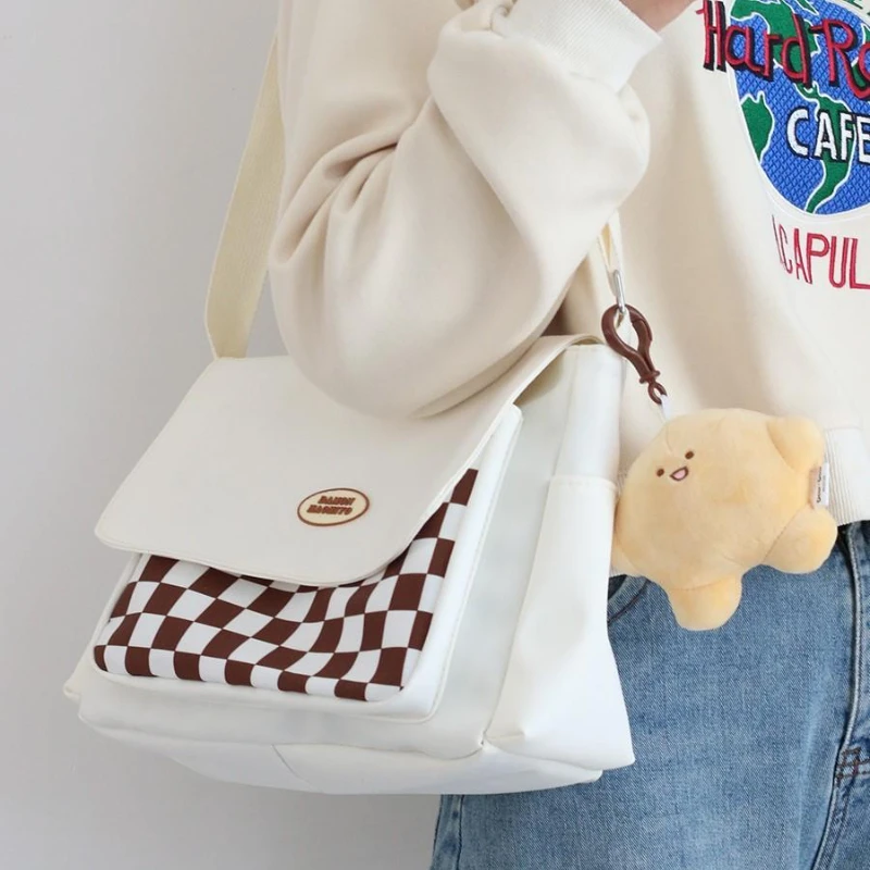 Ins Student Messenger Bag Class Casual Backpack Shoulder Bags Japanese Women's Bag Unisex Cloth Bag 2023 Fashion Handbags