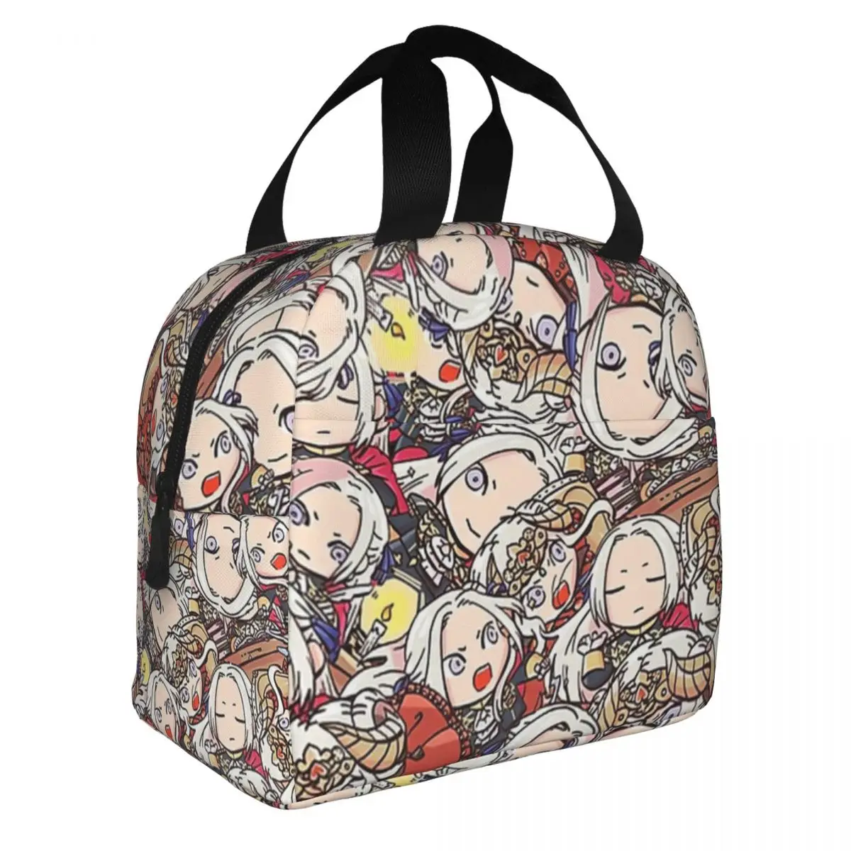 Fire Emblem Three Houses,Chibi Edelgard Lunch Bento Bags Portable Aluminum Foil thickened Thermal Cloth Lunch Bag
