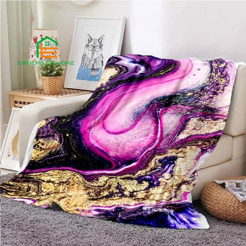 

Marble Pattern Flannel Throw Blanket Warm Blanket Suitable for Air Conditioning Blanket Picnic Blanket blankets for beds