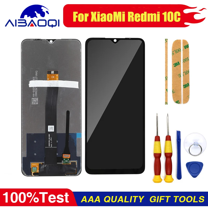 

100% качество для Xiaomi Redmi 10C ЖК и сенсорный экран дигитайзер 220333QAG модуль экрана Ddisplay Ремонт Запасные части