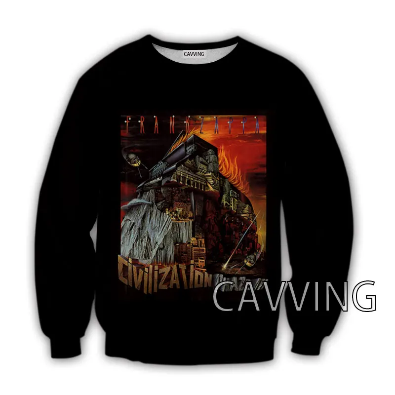 Новые модные женские/мужские толстовки с 3D-принтом Frank Zappa круглым вырезом топы в